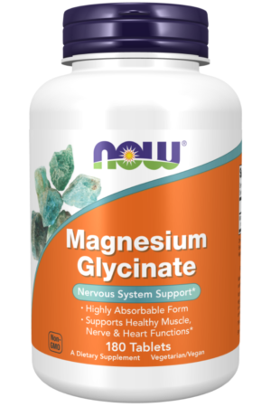 Now Magnesium Glycinate 200mg Tabs 180's - from 2,000mg Magnesium Bisglycinate